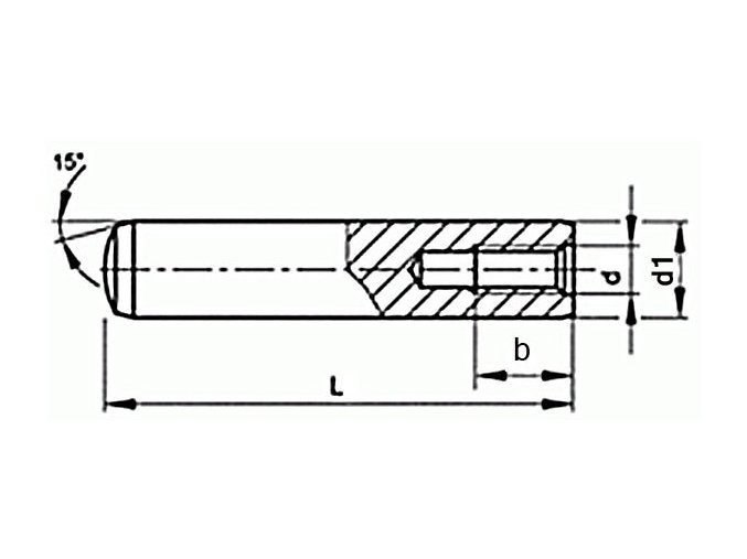 Kolík valcový kalený vnútorný závit DIN 7979D 6x50 m6