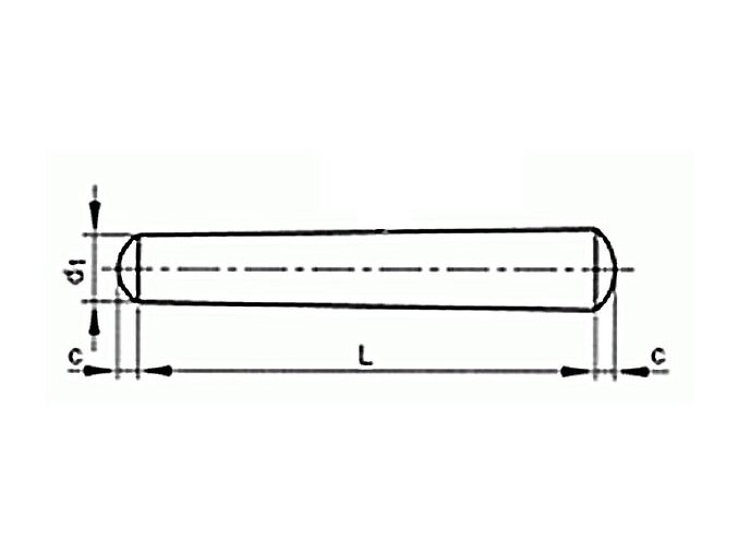 Kolík kužeľový DIN 1B 2x40