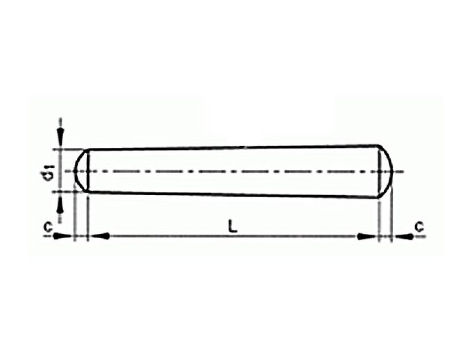 Kolík kužeľový DIN 1B 4x55