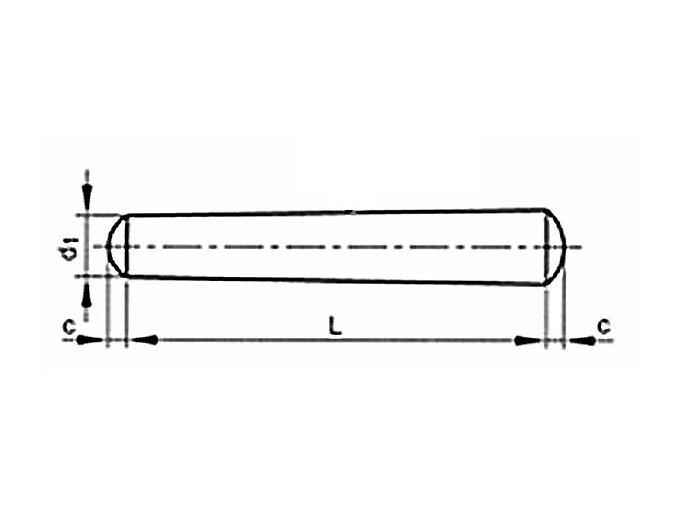 Kolík kužeľový DIN 1B 20x120