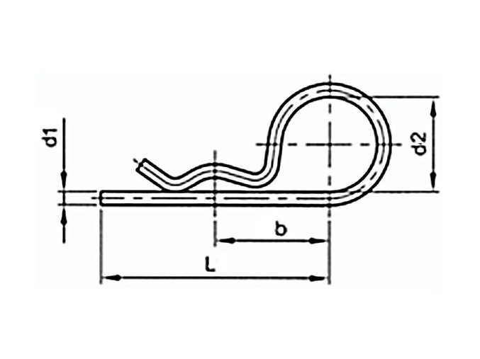 Závlačka pružná DIN 11024 - 2,0x45