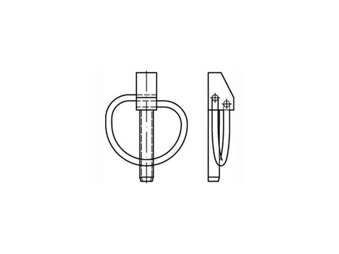 Kolík s krúžkom DIN 11023 - 4,5 x 42 mm