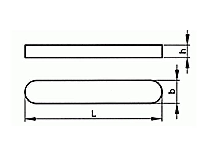 Pero tesné DIN 6885 A 8x7x36