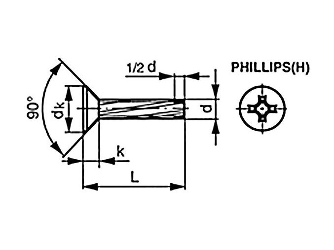 Skrutka závitorezná záp.phillips DIN 7516D M4x12 pozink