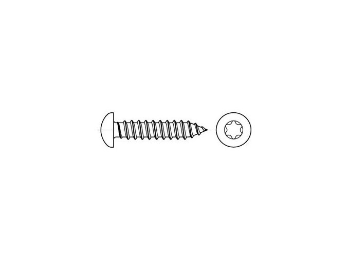 Skrutka samorezná TORX DIN 7981C 3,5x9,5 pozink