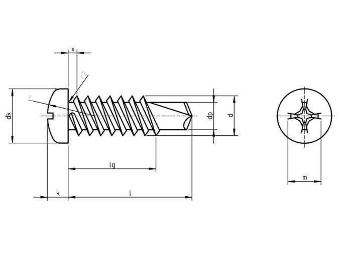 Skrutka TEX phillips DIN 7504N 2,9x9,5 pozink