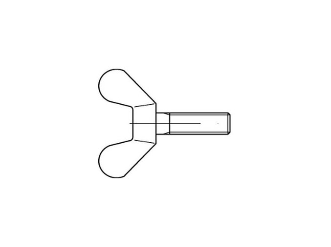 Skrutka krídlová GT DIN 316 M6x10 pozink
