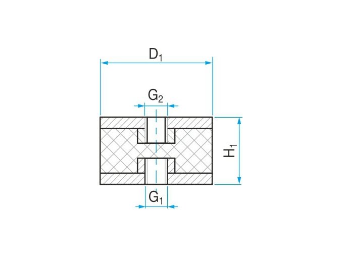 Silentblok typ 3 - 10x15 M4