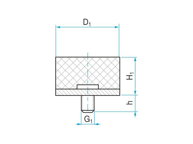 Silentblok typ 4 - 50x25 M10x28