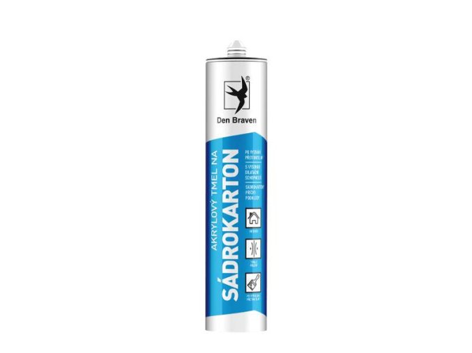 Den Braven Akrylový tmel na sádrokartony - 280 ml bílá, kartuše _20102BD