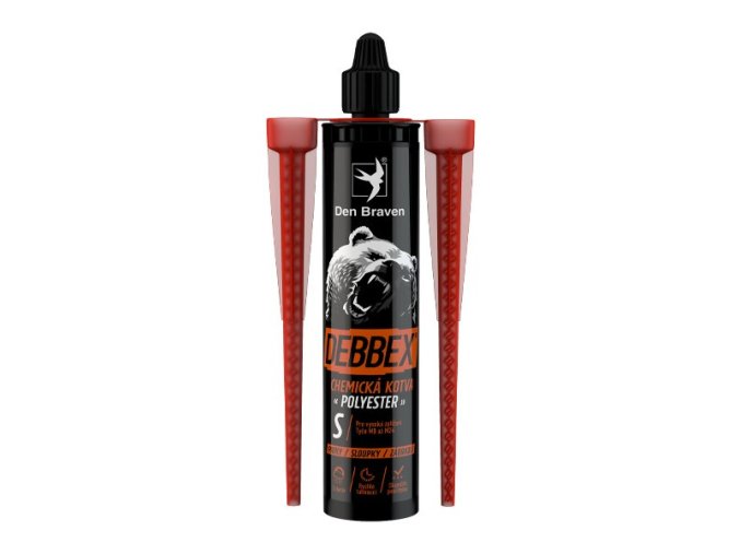 Debbex Chemická kotva POLYESTER styren - 300 ml šedá, kartuše _74015BD