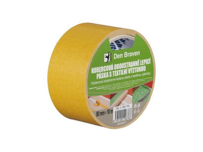 Den Braven Kobercová oboustranně lepicí páska s textilní výztuhou - 10 m x 50 mm _B817RL
