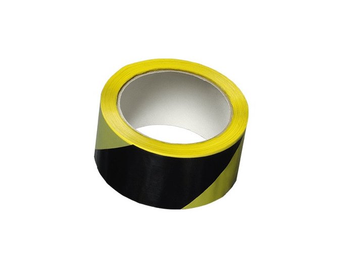 Den Braven Lepiaca páska výstražná - 66 mx 50 mm čierno-žltá, pravá _B714RL