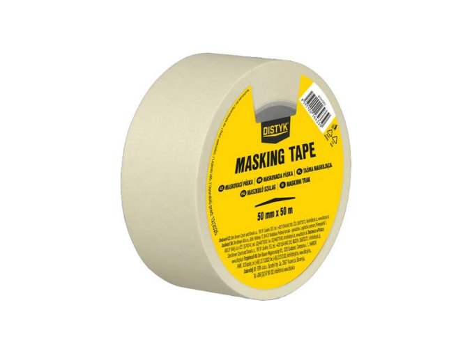 Den Braven Maskovací krepová páska DISTYK - 50 m x 25 mm světle žlutá _B7011DEU