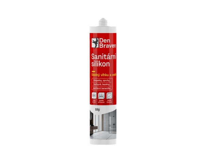 Den Braven Sanitární silikon - 280 ml bílá, kartuše