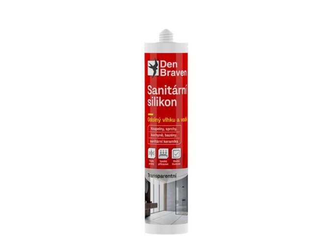 Den Braven Sanitární silikon - 280 ml transparentní, kartuše _30211RL