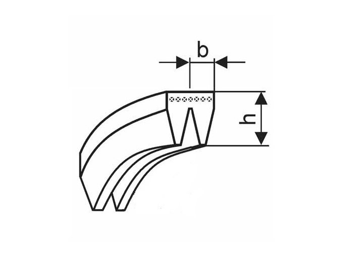 Remeň viacklinový 2 PJ 256 (101-J) ConveyXonic Hutchinson