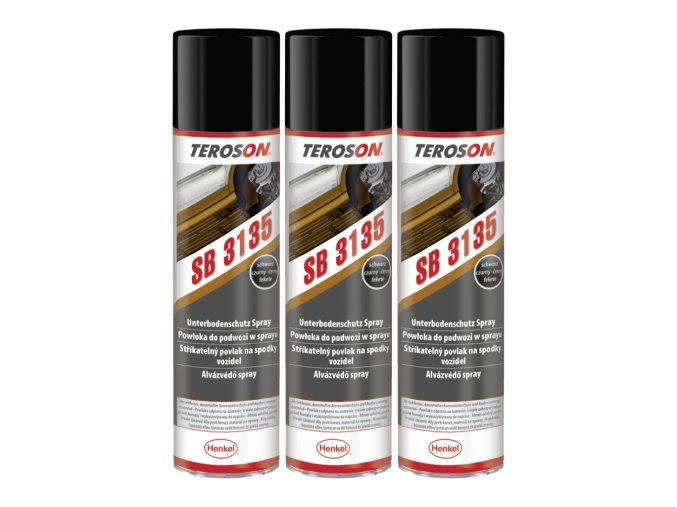 Teroson SB 3135 - 3x400 ml černý USB sprej