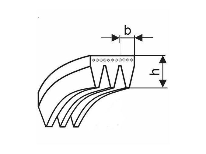 Remeň viacklinový 3 PJ 314 (124-J) ConveyXonic Hutchinson