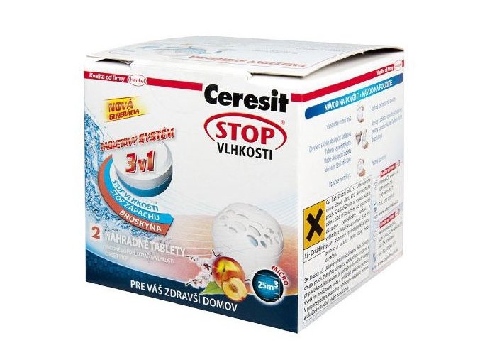Ceresit Stop Vlhkosti PEARL - tablety 2v1 2x300 g energické ovocie