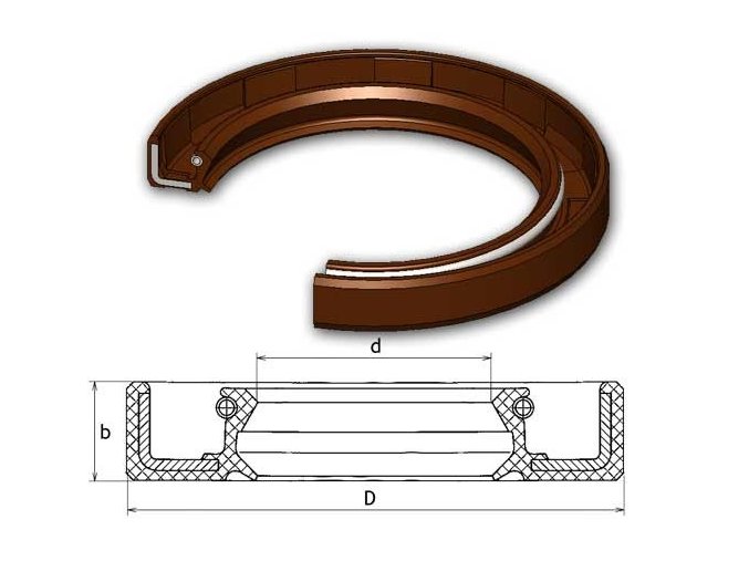 Gufero 45x65x10 FPM-VIAS Dichtomatik