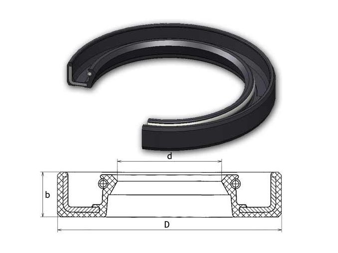 Gufero 68x90x13 NBR-WA/G Rubena