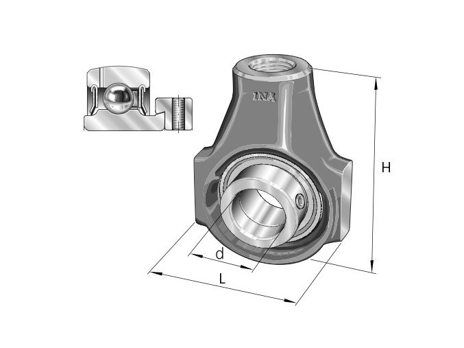 INA PHE 25-XL ložisková jednotka