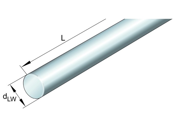 INA W 16 H6-X46 1000 mm nerezová vodiaca tyč