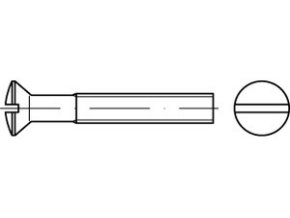 Skrutka šošovková hlava - drážka DIN 964 M4x40 pozink