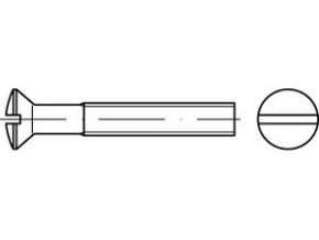 Skrutka šošovková hlava - drážka DIN 964 M8x16 pozink