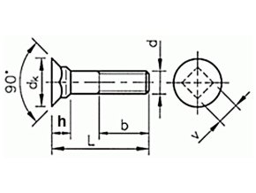 Skrutka pluhová DIN 608 M10x50-4.6