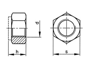 Matica samoistná DIN 985 M12x1,00 |08| pozink