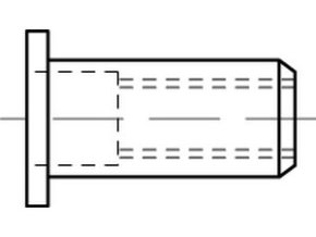 Matica nitovacia s plochou hlavou M10 (1,0-2,5) zinok biely