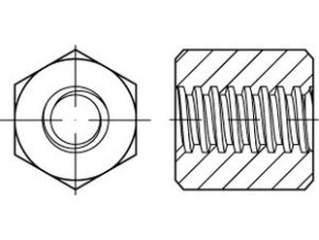 Matica trapézová šesťhranná DIN 103 Tr20x4