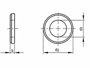 Podložka plochá skosená DIN 125B M16 / 17,0 pozink