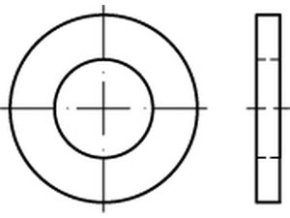 Podložka kruhová pre čapy DIN 1440 - 5 nerez A2