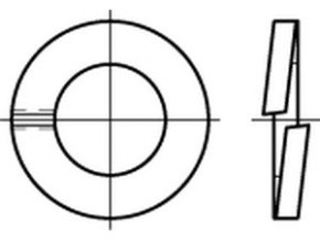Podložka pružná DIN 127B M16 / 16,2 žiarový zinok