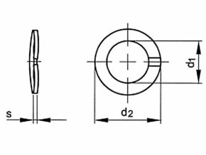 Podložka pružná prehnutá DIN 128A M16 / 16,2 pozink