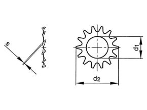 Podložka s vonkajším ozubením DIN 6797A M16 / 17,0 pozink