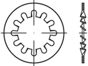 Podložka s vnútorným ozubením DIN 6797I M14 / 15,0
