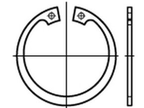 Poistný krúžok do diery DIN 472 - 8 mm