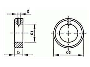 Nastavovací krúžok DIN 705A 8x16x8 pozink