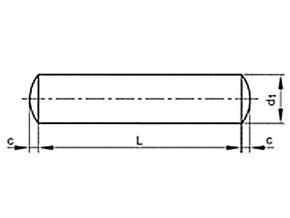 Kolík valcový DIN 7A m6 1x12 nerez A1
