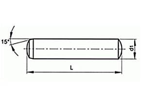 Kolík valcový kalený DIN 6325 1,5x4 m6