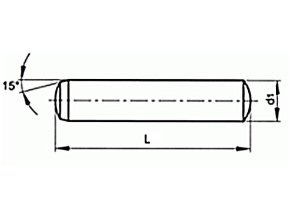 Kolík valcový kalený DIN 6325 1,5x12 m6