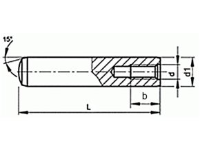 Kolík valcový kalený vnútorný závit DIN 7979D 4x10 m6