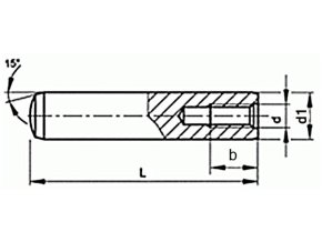 Kolík valcový kalený vnútorný závit DIN 7979D 4x18 m6