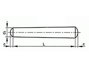 Kolík kužeľový DIN 1B 2x40