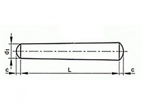 Kolík kužeľový DIN 1B 6x30