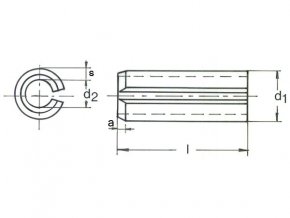 Kolík pružný DIN 1481-3x10 nerez A1